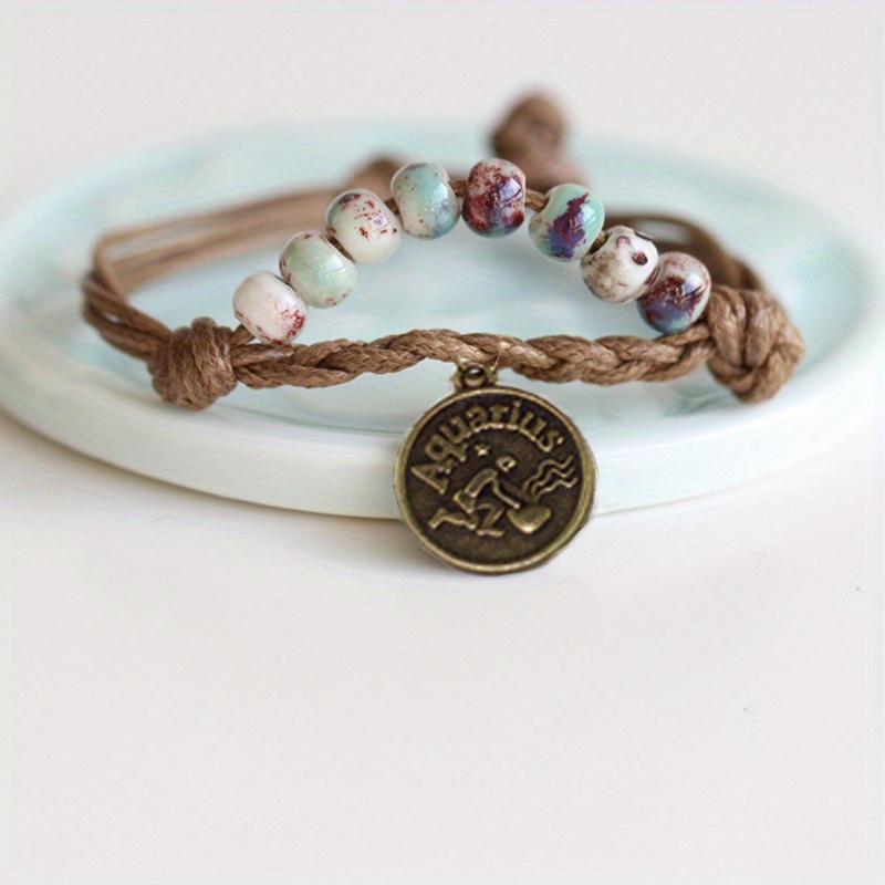 12 Constellation Retro Bracelet for Men