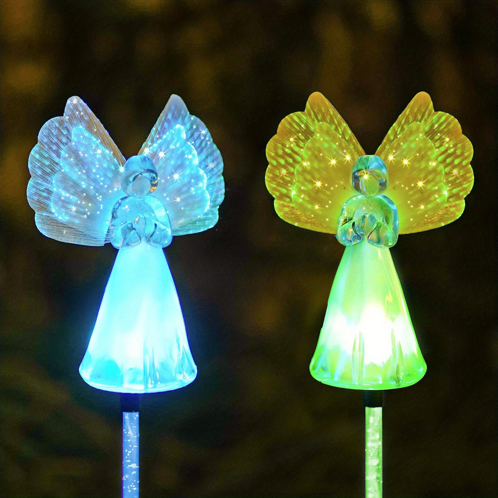 Cemetery solar deals angel lights