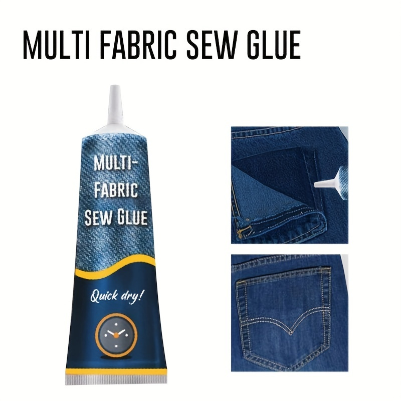 Cloth Repair Sew Glue 50ml, Instant Sew Glue Bonding Liquid, Quick