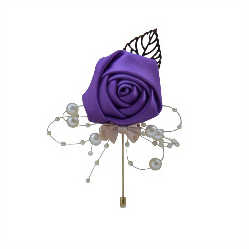 Broche en forma de imperdible con flor encapsulada