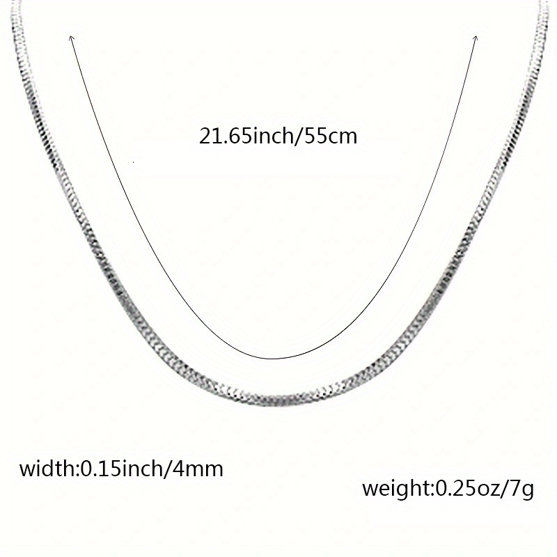  100% Real S925 Silver Jewelry 8MM Korean Necklace for