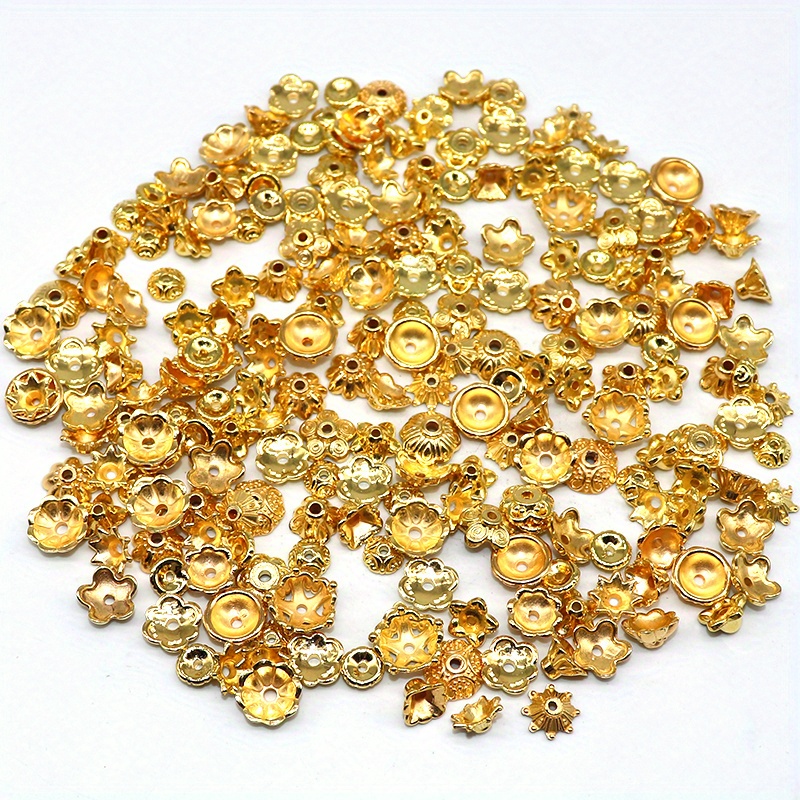 Plastics Bead Golden Silver Color Ccb Charms For - Temu