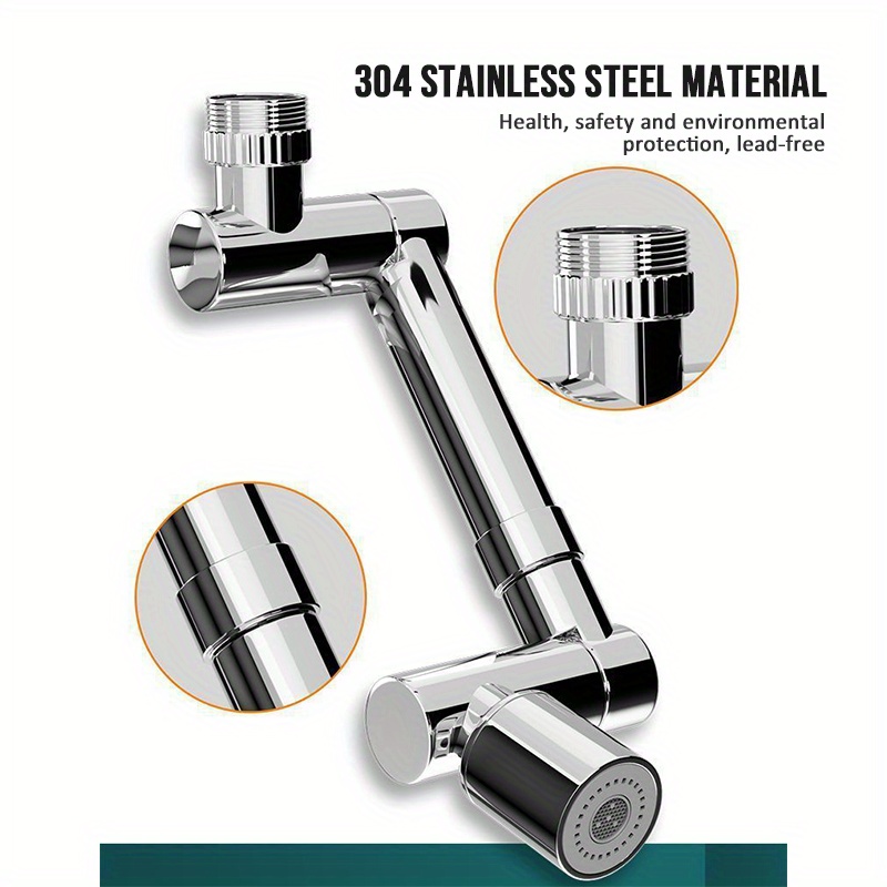 1440° Universal Retractable Rotation Faucet Extender Robotic Temu