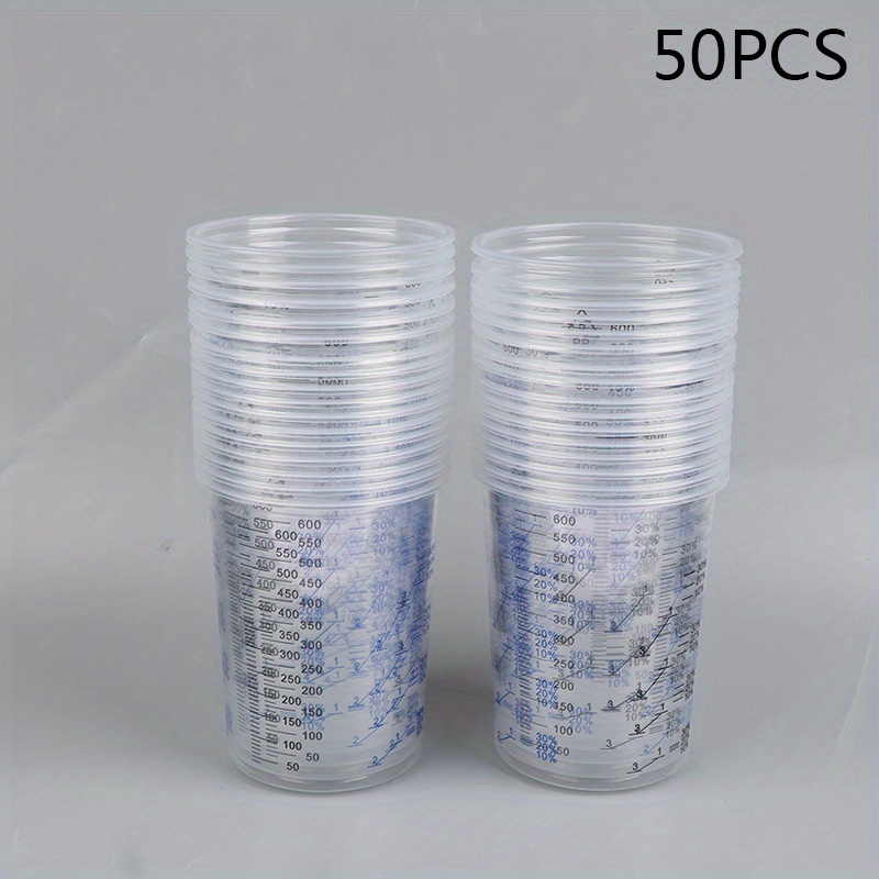 Paint Mixing Calibrated Cup Plastic Paint Mixing Cups Mixing - Temu