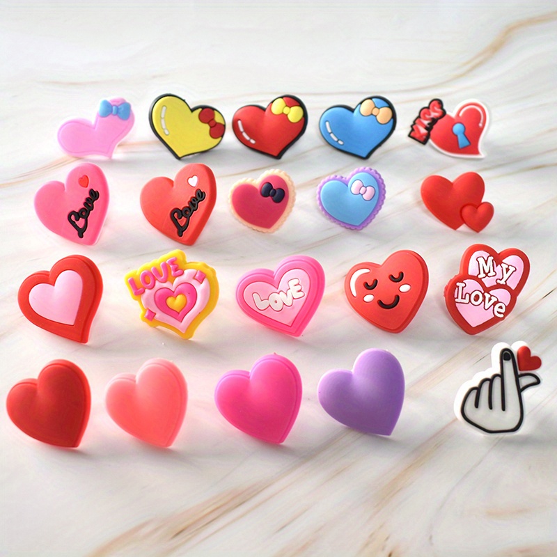 1PCS Cute Red Yellow Heart straw topper PVC Valentines charms Colourful  Heart straws toppers for tumbles straws cover tips - AliExpress