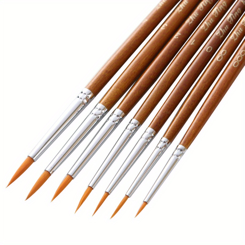 Miniature Paint Brushes Set Round pointed Small Detail Fine - Temu