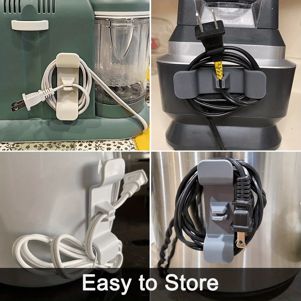 6pcs Kitchen Appliance Cord Organizer - Stick On Cord Holder For Mixer,  Coffee Maker, Air Fryer And More - Wire Keeper Cable Management Accessory