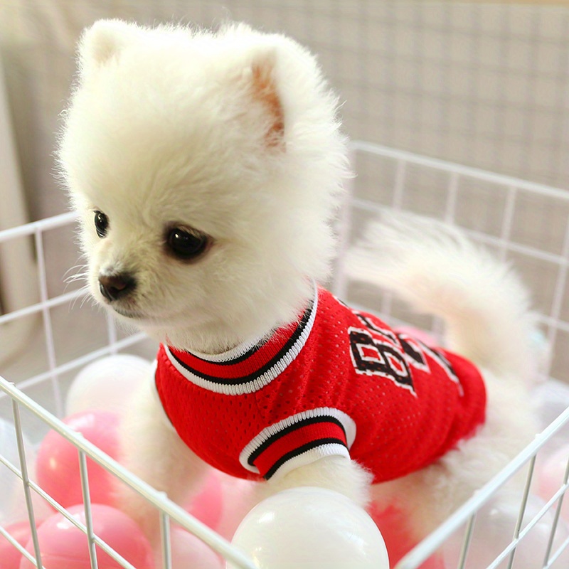 Red Basketball Dog Jersey, Basketball Dog Jersey