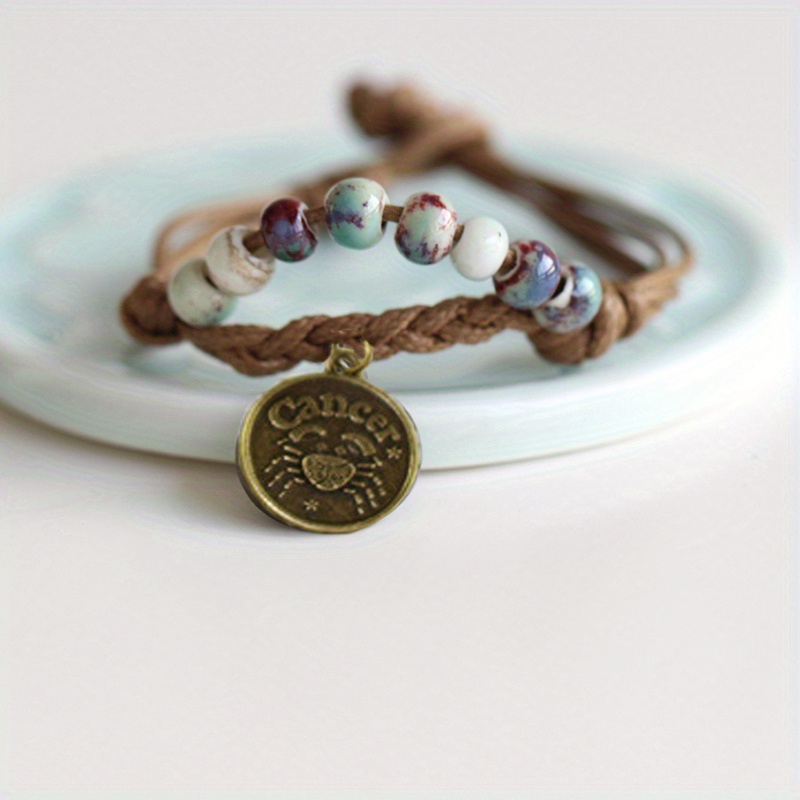 12 Constellation Retro Bracelet for Men