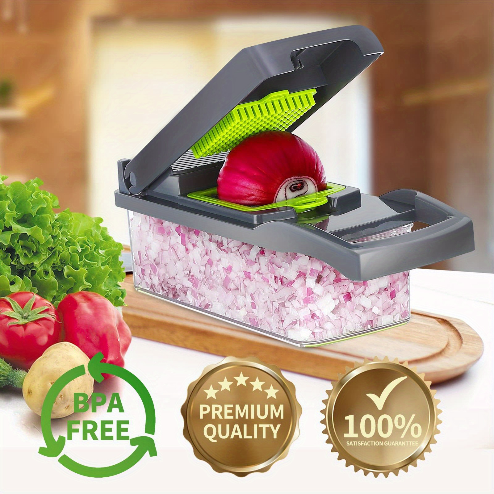 ENDLILI Vegetable Chopper, Pro Onion Chopper,15 in 1 Multifunctional Food  Chopper-Adjustable Vegetable Slicer-Kitchen Gift Gadget Veggie Slicer for
