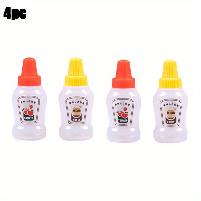 Apple Ringo Mini Sauce Containers Soy Sauce Bottles Bento Box Lunch  Containers Back to School 4 Bottles 