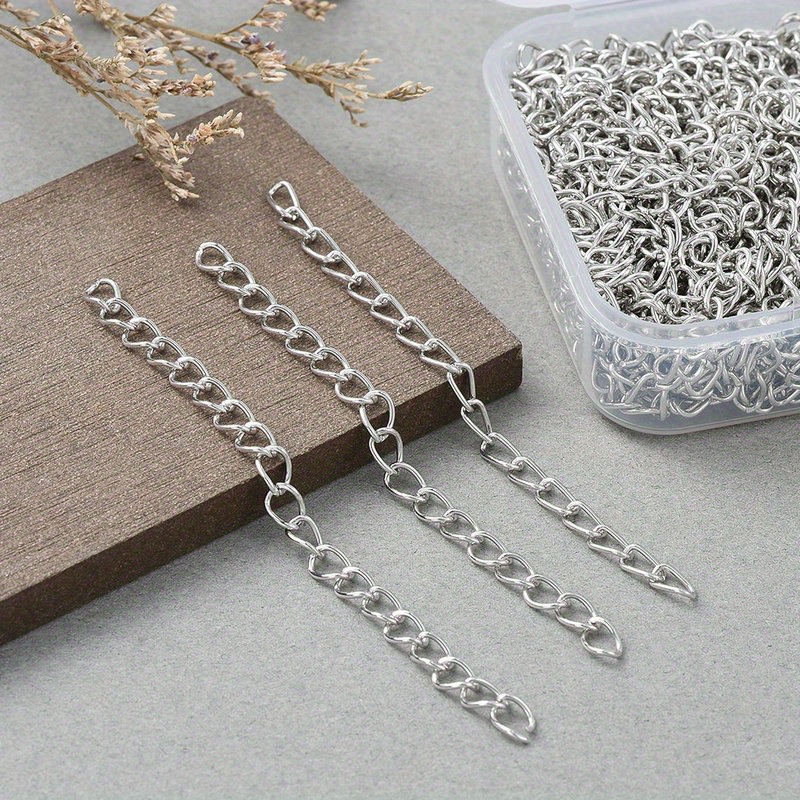  Necklace Extenders, 10Pcs Stainless Steel Gold Silver