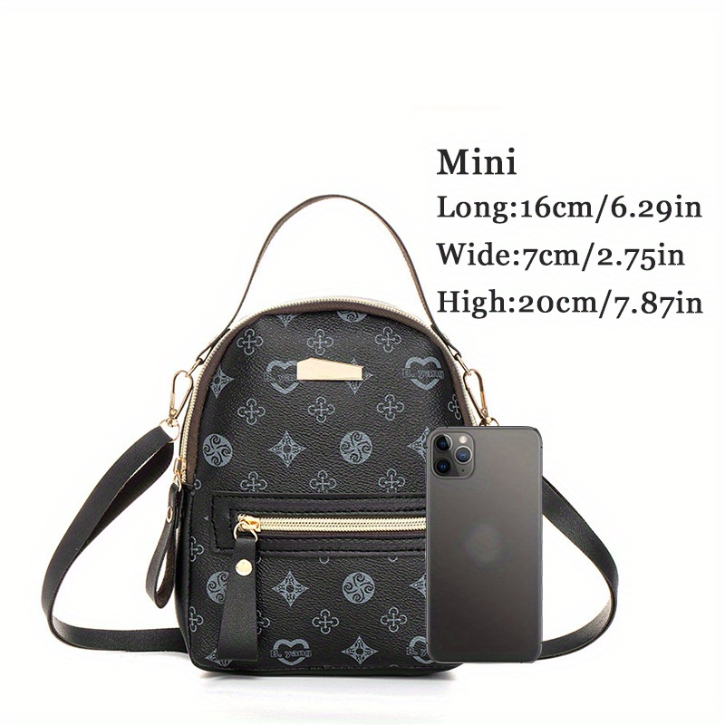 Black synthetic leather with Grey LV monogram print