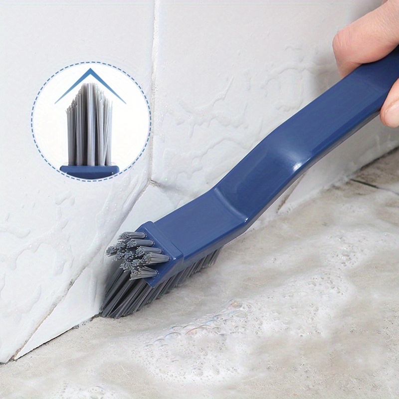 Taqqpue 2PC New Gaps Brush With Handle Wall Corner Brush Brush Floor  Integrated Bathroom Floor Brush Bathroom Corner Crevice Toilet Cleaning  Brush for