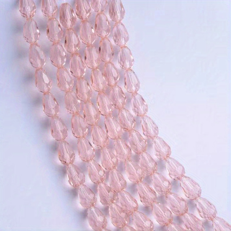 Straight Hole Crystal Teardrop Beads Diy Jewelry Accessories - Temu