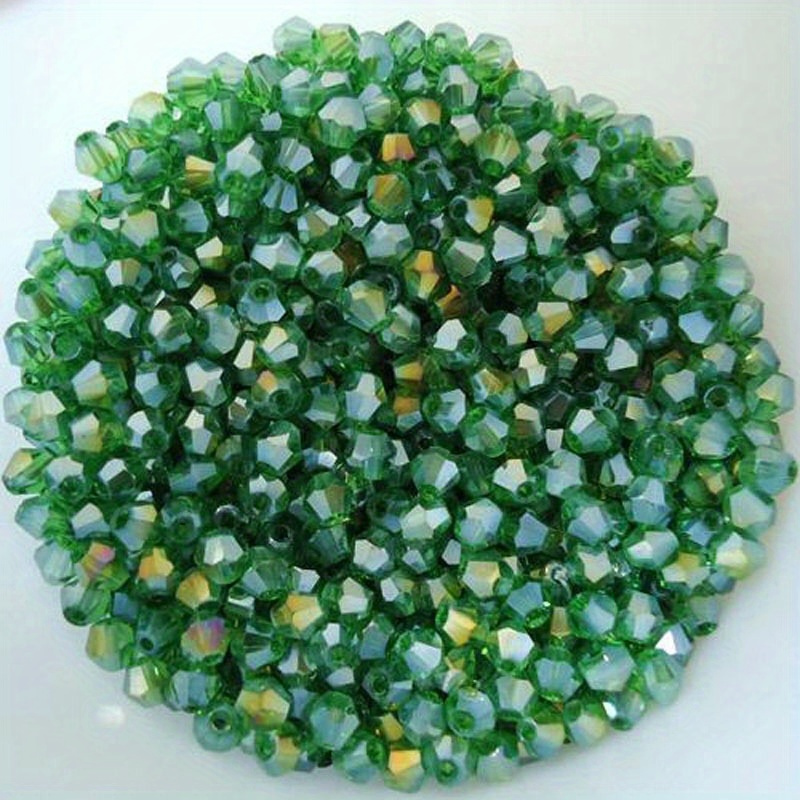 Double Cone Crystal Rhombus Colorful Glass Beads Handmade - Temu