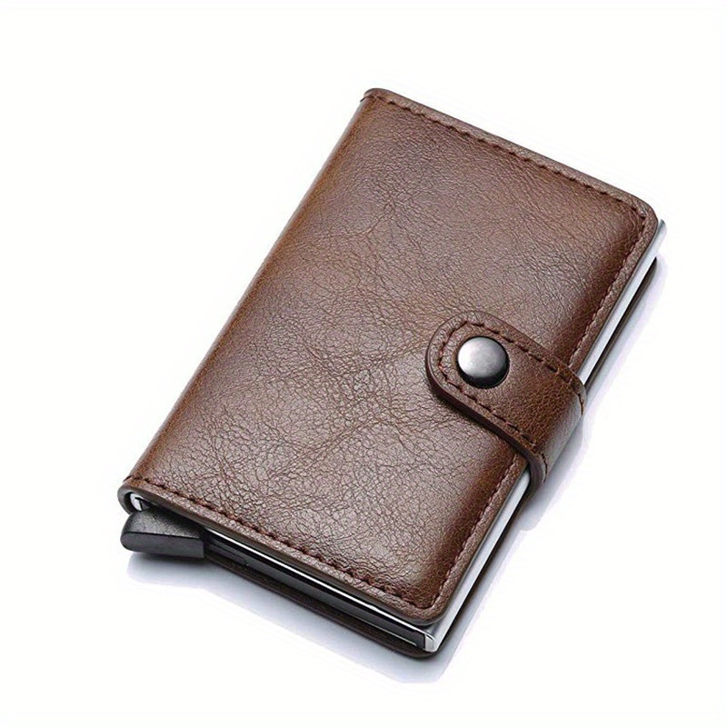 Leather Hasp Bank Card Case  Leather Card Id Holders - Genuine