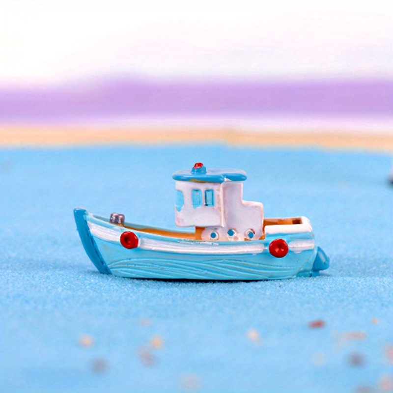 Miniature Dollhouse Boat Mini Fishing Boat Model - Temu Canada