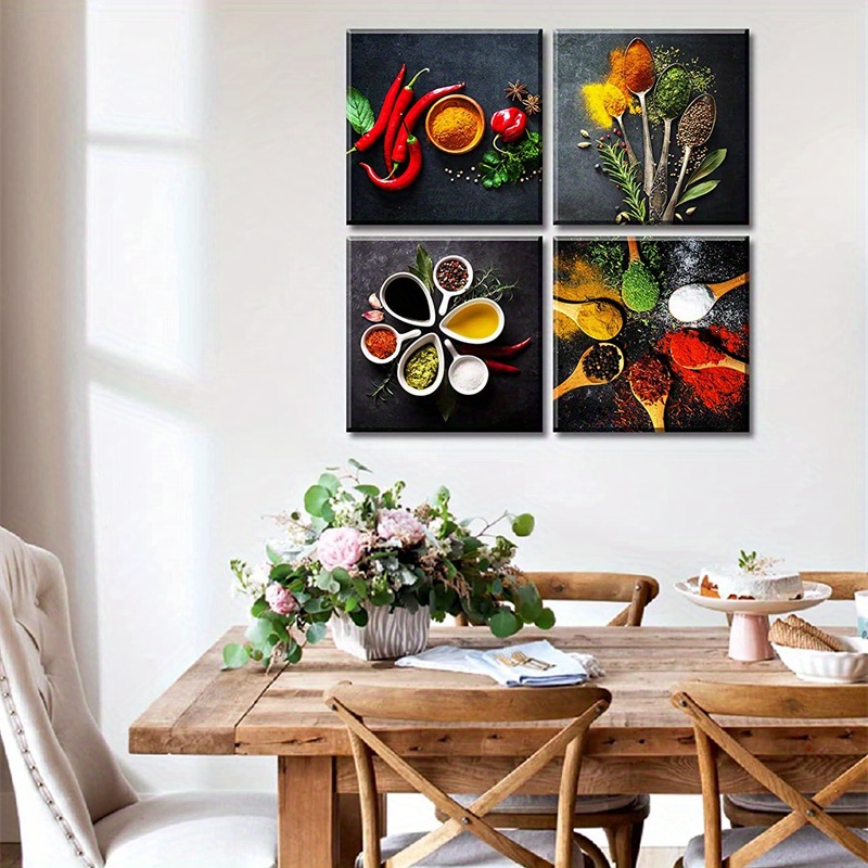 Vintage Spice And Spoon Canvas Wall Art Set - Perfect Kitchen Decor For  Your Home - Temu