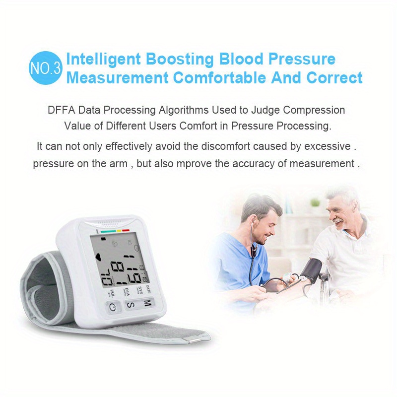 Intelligent Digital Wrist Blood Pressure Monitor With - Temu