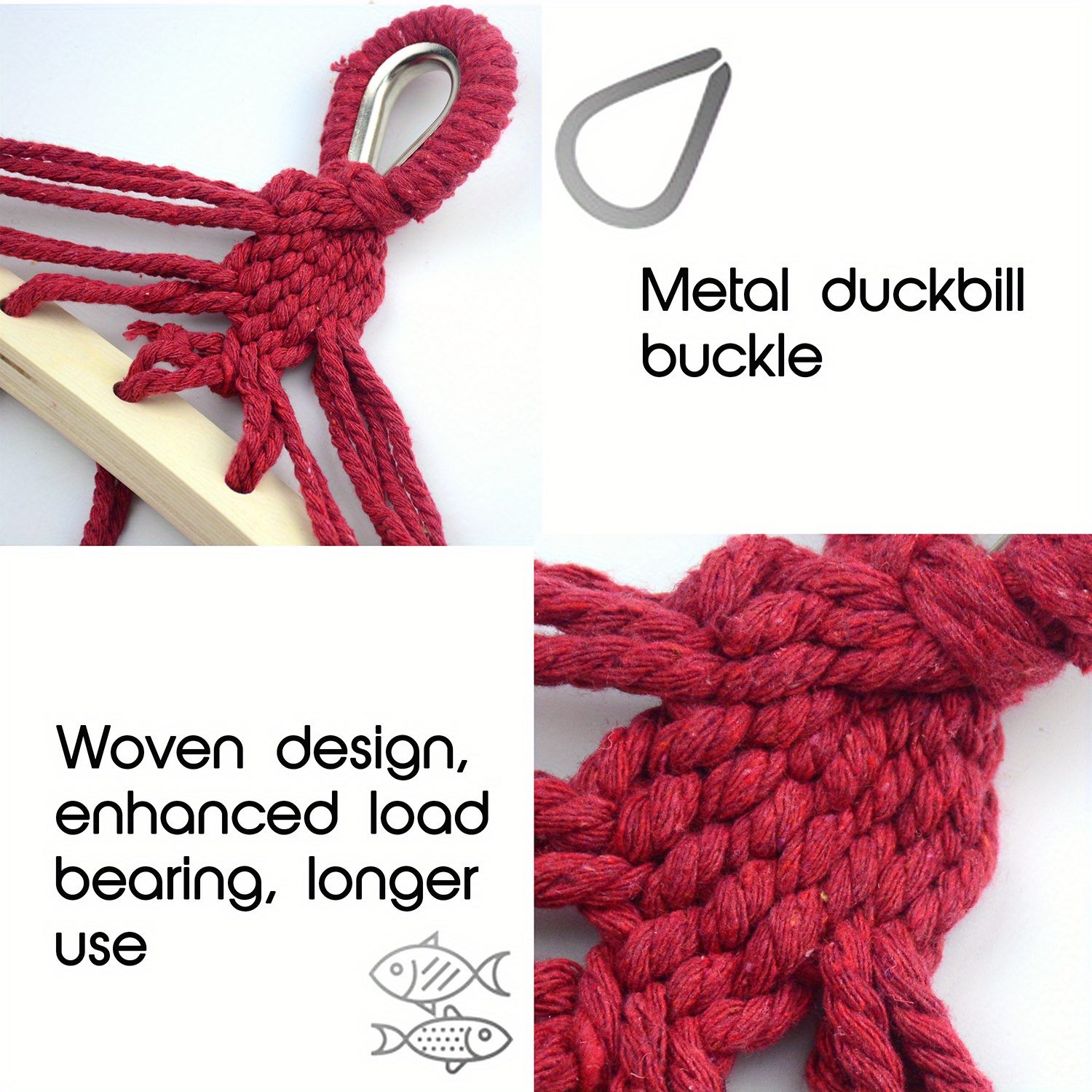 Portable Double Hammock Colorful Stripe Camping Hammocks Spreader Bar