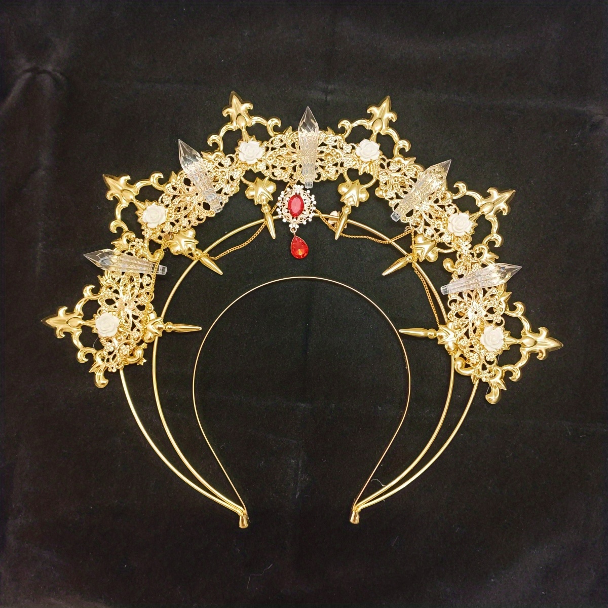 BLESSUME Mary Halo Couronne Bandeau Déesse Or Femmes Costume Coiffure, Or 1, 1 Unità (Confezione Da 1