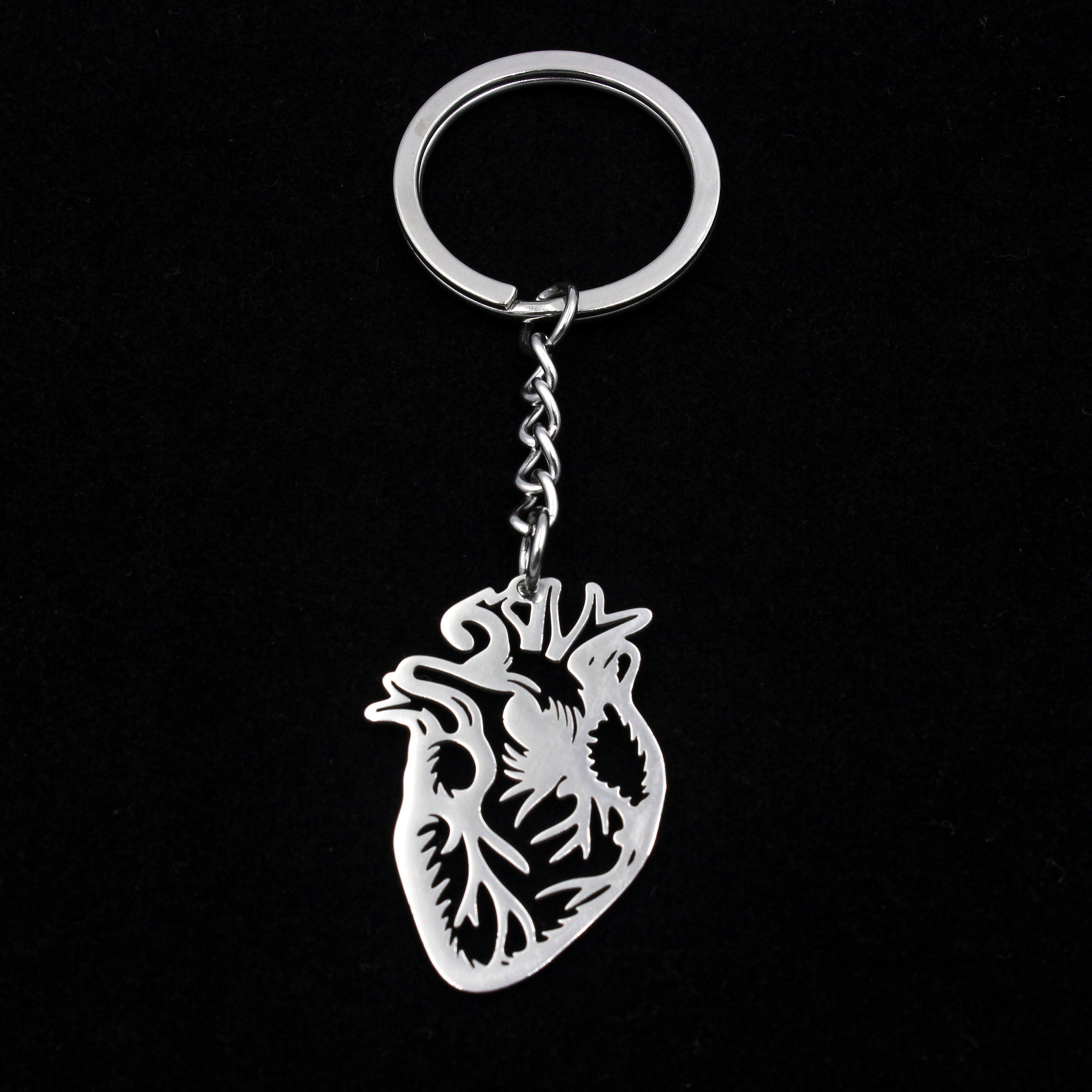 Stylish Stainless Keychain - Funky Anatomical Organ Charm, Durable Metal Keyring For , Unique Gift Idea, Fashion Keychain|unique Keychain|durable