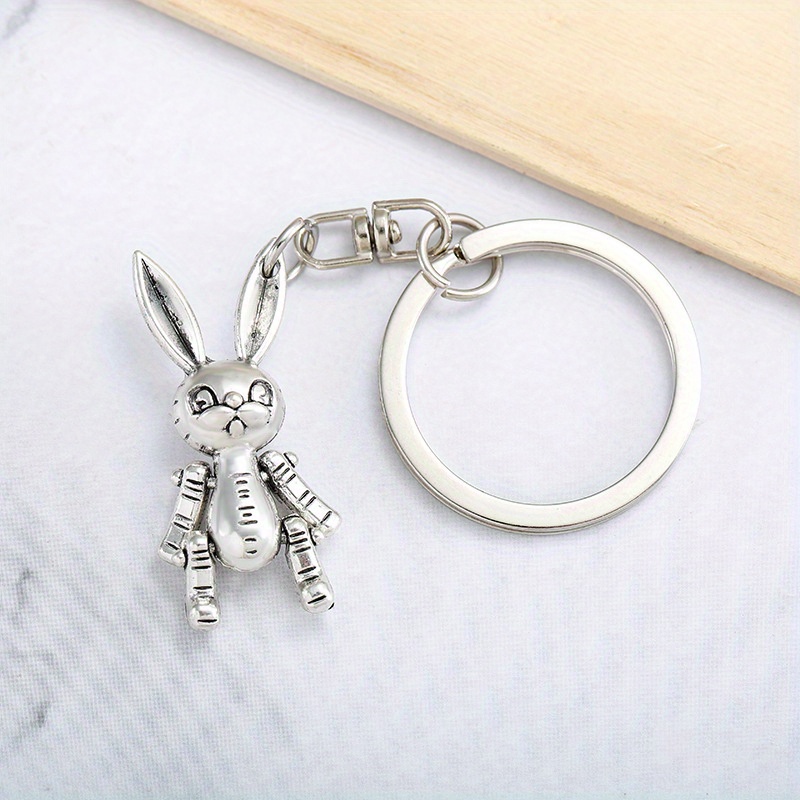 Houndstooth Rabbit Doll Keychain Cute Animal Key Ring Purse Bag Backpack  Car Charm Earphone Accessory Women Girls Gift - Temu