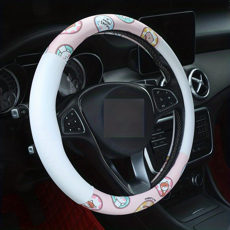 New Car Steering Wheel Cover Universal Leather Fashion - Temu Germany