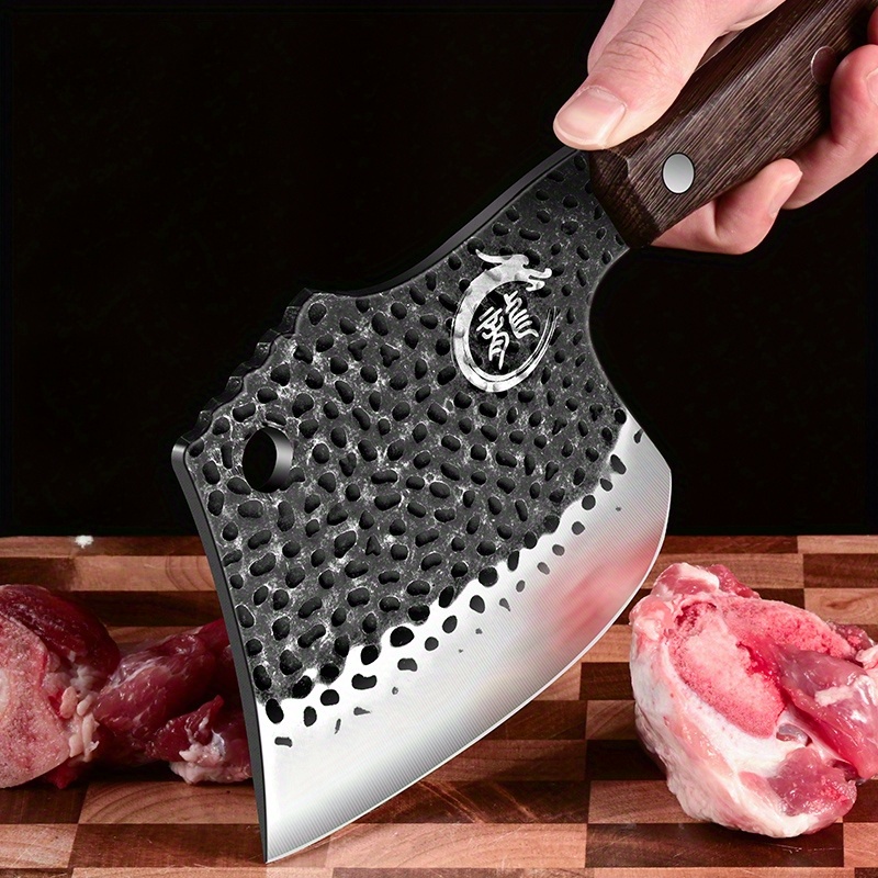  Balaweis Cuchillo de cocina de acero inoxidable con corte de  hacha para cortar carne de hueso grande Pro : Hogar y Cocina