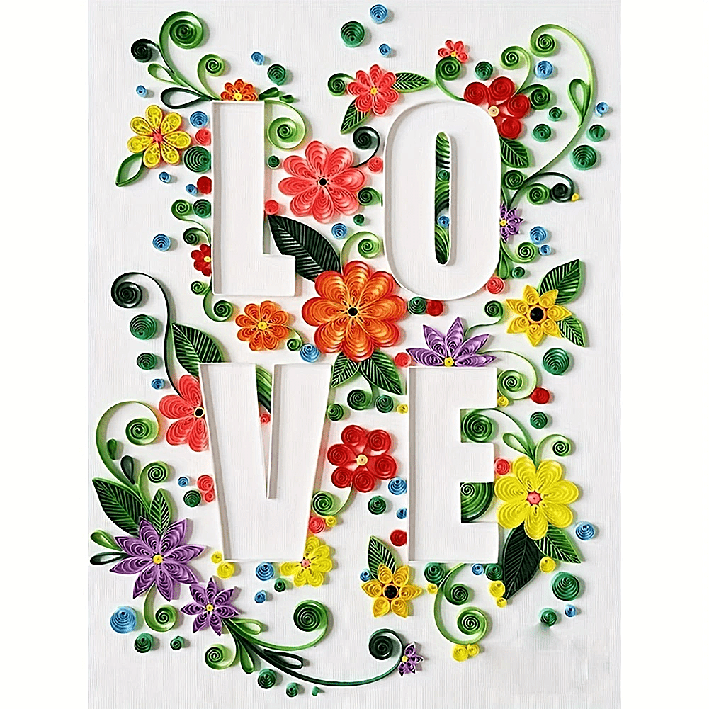 Love Mom Without Frame Diy 5d Diamond Painting Set Love Flower