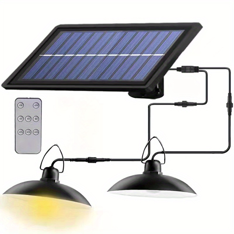  Luz solar LED, funciona con energía solar, recargable, para  garaje, trabajo, trabajo, trabajo, para jardín, exterior, interior,  seguridad, invernadero, luz solar de pared : Herramientas y Mejoras del  Hogar