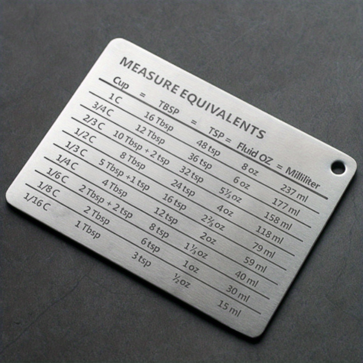 Kitchen Measurement Conversion Chart Magnet