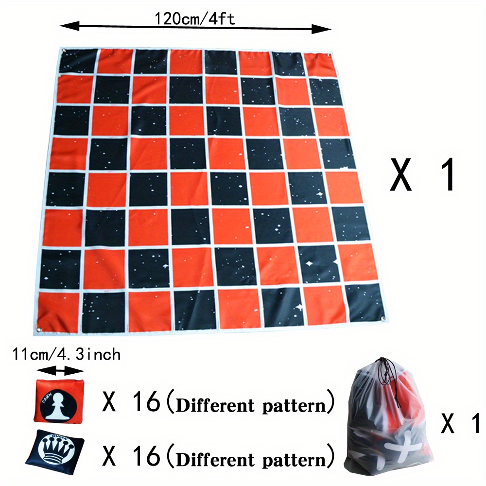 Giant Checkers, Chess, & Chess Tac Toe Game