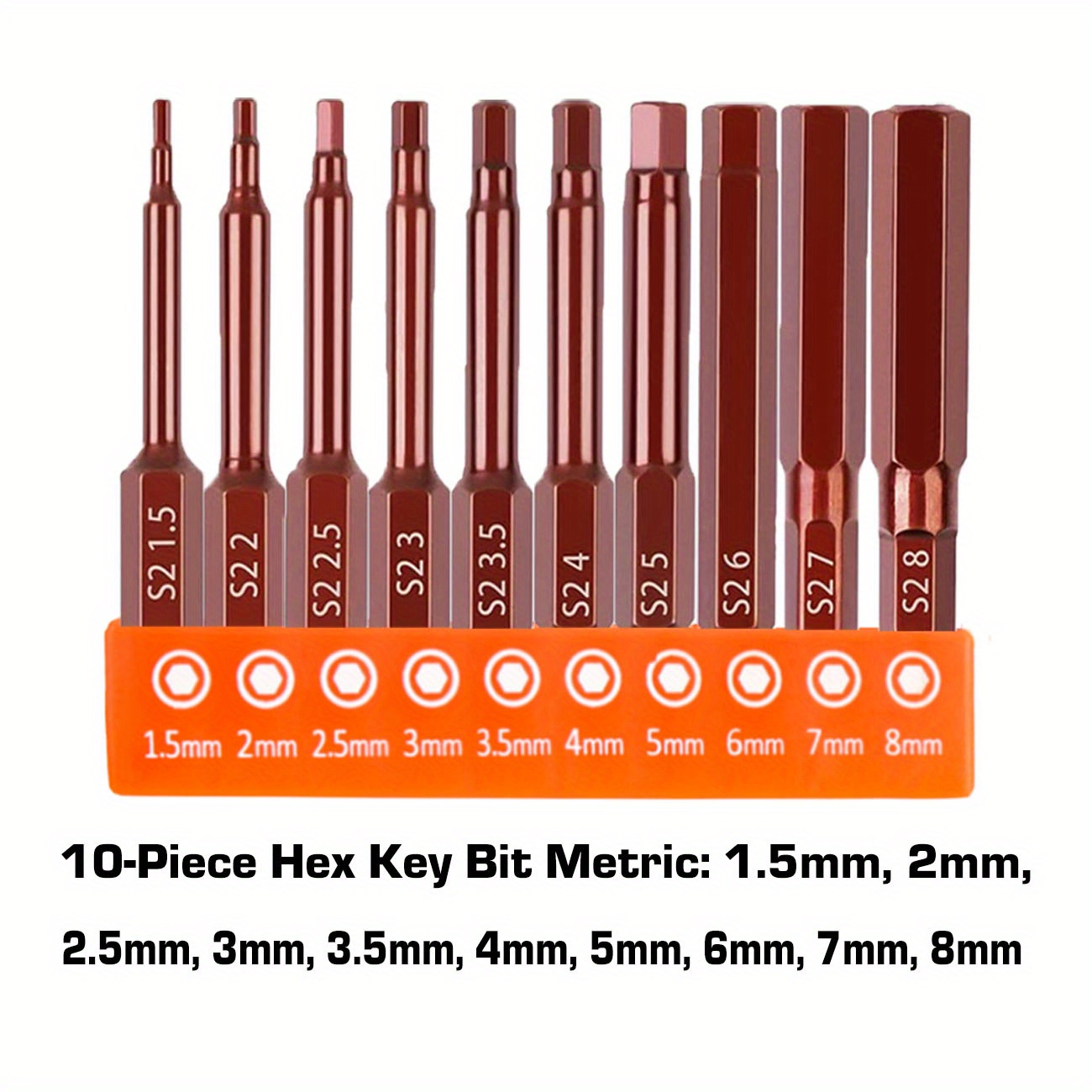 ALWORKKIT 38-Piece Tamper-Proof Torx Bit Set, Hex Head Allen Wrench Drill Bit Set, Strong Magnetic Extension Socket, 1/4 inch Metric and SAE S2 Steel