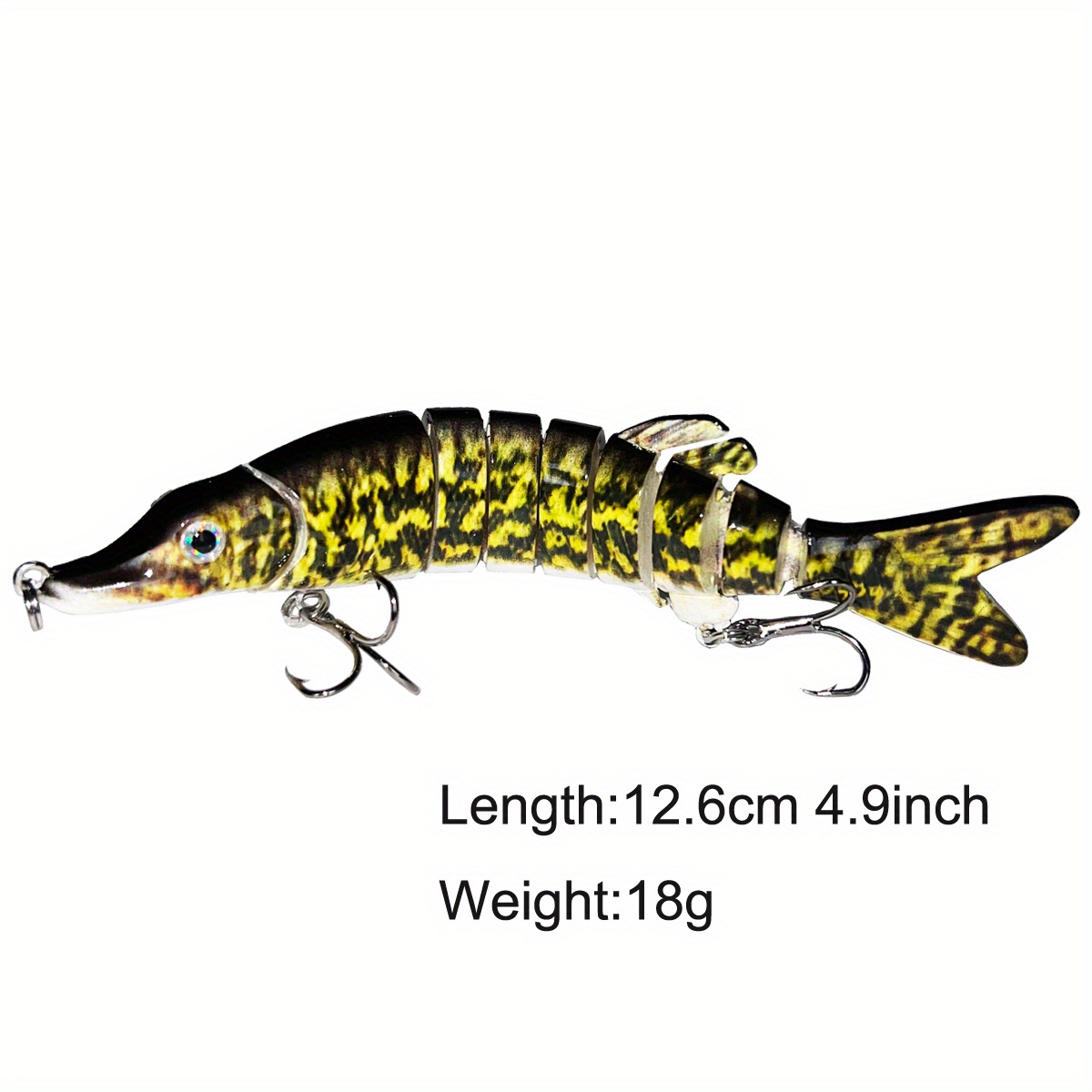  JOHNCOO Slow Sinking Bass Fishing Swimbaits Double Jointed  Hard Lures Fishing Baits for Perch Pike Walleye Trout Saltwater and  Freshwater : Sports & Outdoors