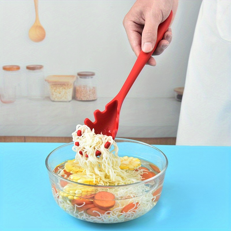 1pcs Silicone Pasta Noodle Spoon Silicone Noodle Scoop Colander