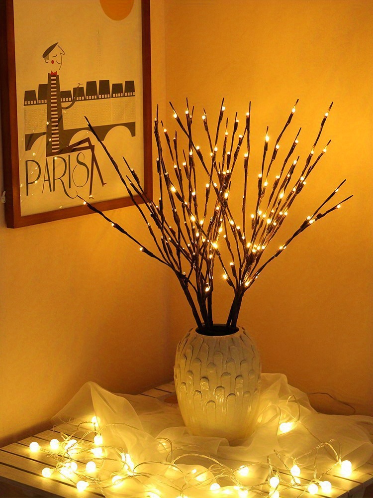 Willow and Resin Light Sculpture Tree Branch Lamp Willow Anniversary Gifts  Resin Lamp 9th Anniversary 