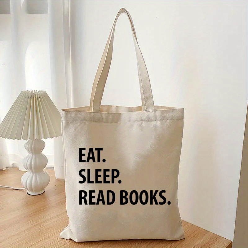Image of Eating, Sleeping, Studying, Patterned Tote Bags, Fashionable Bags, Interesting Patterned Tote Bags.