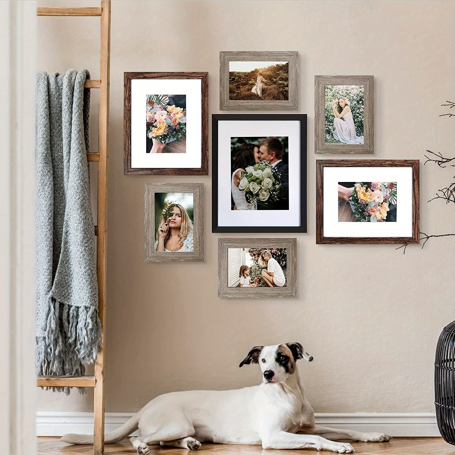 Joveco 10pcs Picture Frames, Collage Picture Frames,Photo Frame Set for Wall Gallery Decor, Hanging or Tabletop Display