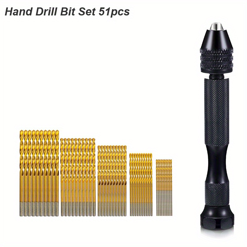 Anlan-angel Electric Resin Drill Set,Multi-Purpose Pin Vise Hand Drill with  9PCS Twist Drill Bits Sand Drills Resin Supplies for Resin,Wood,Keychain