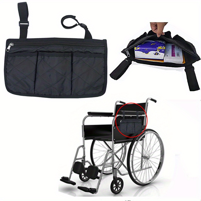   wheelchair with this multifunctional armrest hanging storage bag large capacity portable details 3