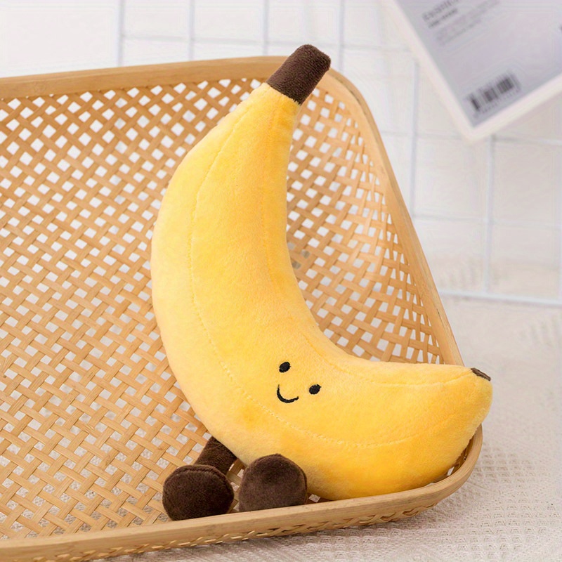 PERZOE Cute Peeled Banana Peeled Banana Plush Toy Fruit Plush Toy