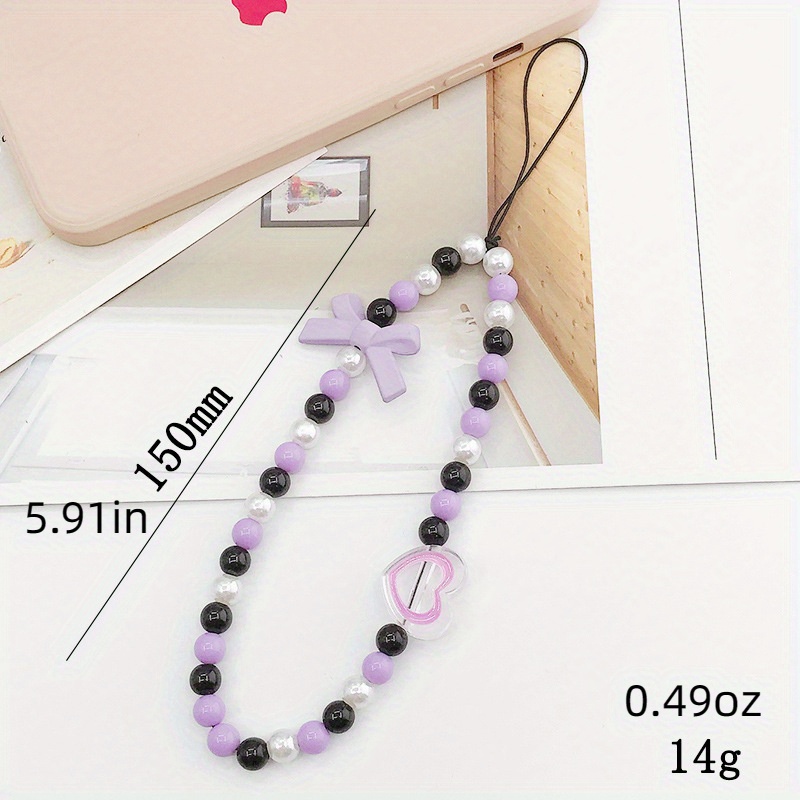 Lilac Bow Phone Beads