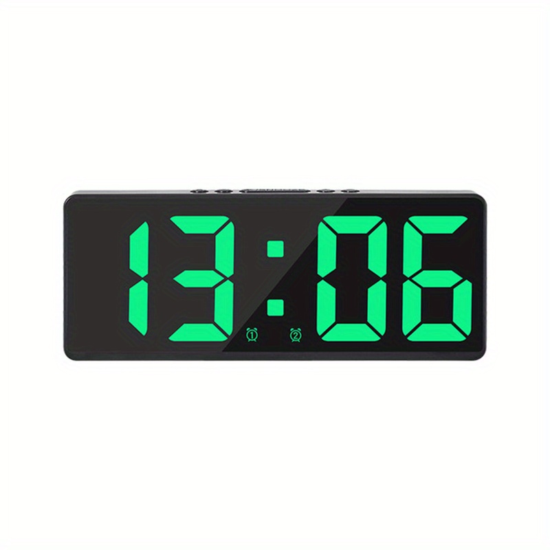 1pc, Reloj Despertador Digital Control Voz Temperatura Snooze Modo Nocturno Reloj  Mesa 12/24h Relojes Led Watch, 90 Días Protección Comprador
