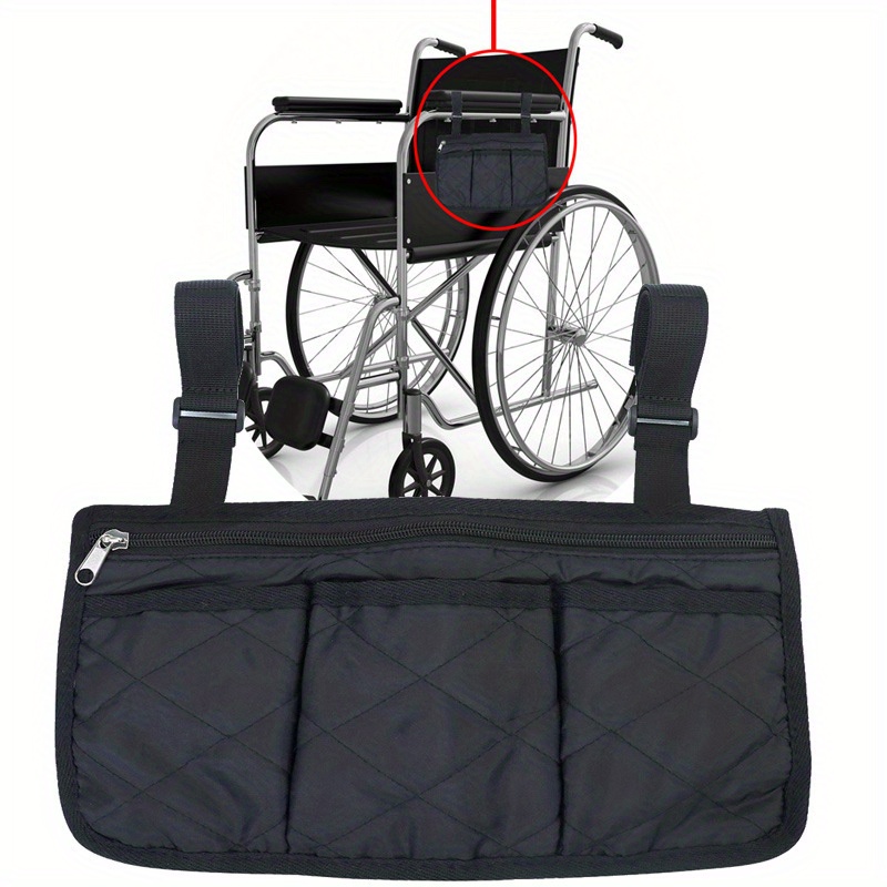   wheelchair with this multifunctional armrest hanging storage bag large capacity portable details 2