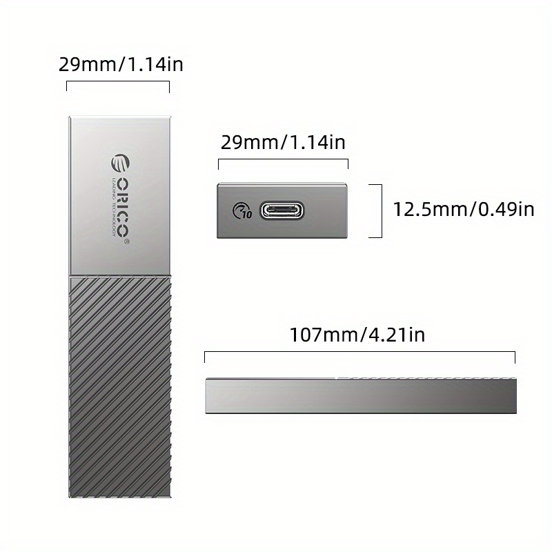 40Gbps Boitier SSD M.2 NVMe, Boitier ssd pour Thunderbolt 3/4 USB  3.2/3.1/3.0/2.0 Type-C, Boîtier SSD NVMe en Alliage d'aluminium pour NVMe  PCIe 2280 M-Key (B+M Key) Boitier NVMe Externe SSD : 