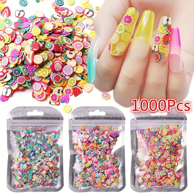 15 Jar Fruit Nail Art Charms,Fruit Slime Charms,3D Polymer Accessories For  Slime, Lip Gloss Making Supplies Resin And Nail Art Decorations