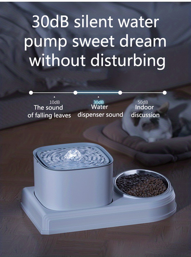 Cat Feeder Water Dispenser Set Keep Pets Fed Hydrated Temu