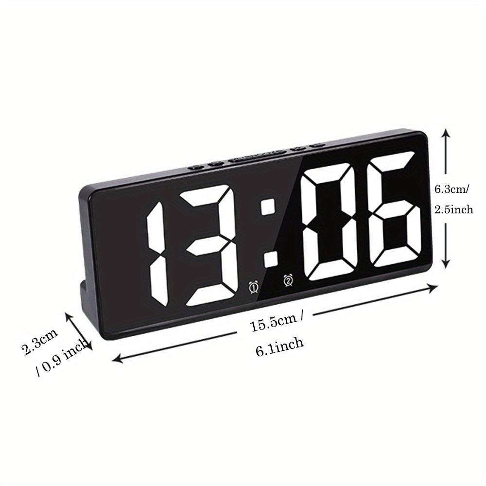 Yosoo Control de sonido multifunción Pantalla LCD grande Reloj digital Mesa  Reloj despertador Sensor de sonido Time/Calendario/Semana/Temperatura